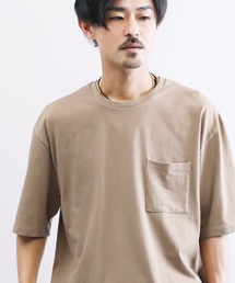 天竺 ルーズフィット ポケット Tシャツ