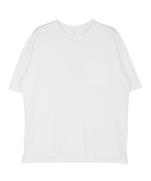 Lulu & Arnie(るるあんどあーにー)の「天竺 ルーズフィット ポケット Tシャツ(Tシャツ/カットソー・メンズ・ホワイト/ブラック/ベージュ/パープル/グレー/サックスブルー・MEDIUM/LARGE/X-LARGE)」の8枚目の写真