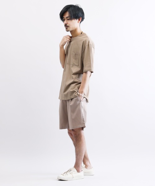 Lulu & Arnie(るるあんどあーにー)の「天竺 ルーズフィット ポケット Tシャツ(Tシャツ/カットソー・メンズ・ホワイト/ブラック/ベージュ/パープル/グレー/サックスブルー・MEDIUM/LARGE/X-LARGE)」の17枚目の写真