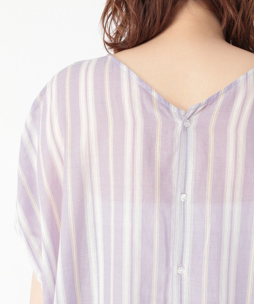 studio CLIP（スタディオクリップ）の「マルチストライプ3WAYワンピース（ワンピース・レディース・パープル/ブルー/アイボリー・FREE）」の5枚目の写真