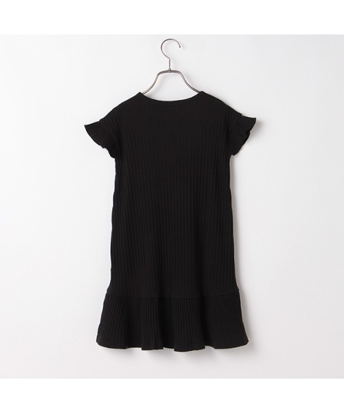 b・ROOM（ビールーム）の「【プチプラ】ロゴ刺しゅうフレンチスリーブテレコワンピース（ワンピース・キッズ・ブラック/ベージュ/ミント・110cm/100cm/120cm/130cm/140cm）」の11枚目の写真