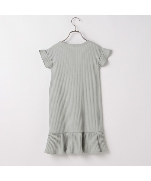 b・ROOM（ビールーム）の「【プチプラ】ロゴ刺しゅうフレンチスリーブテレコワンピース（ワンピース・キッズ・ブラック/ベージュ/ミント・110cm/100cm/120cm/130cm/140cm）」の5枚目の写真