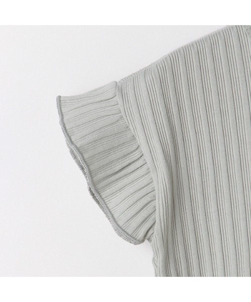 b・ROOM（ビールーム）の「【プチプラ】ロゴ刺しゅうフレンチスリーブテレコワンピース（ワンピース・キッズ・ブラック/ベージュ/ミント・110cm/100cm/120cm/130cm/140cm）」の4枚目の写真