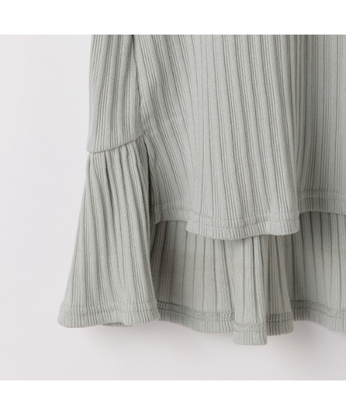 b・ROOM（ビールーム）の「【プチプラ】ロゴ刺しゅうフレンチスリーブテレコワンピース（ワンピース・キッズ・ブラック/ベージュ/ミント・110cm/100cm/120cm/130cm/140cm）」の7枚目の写真