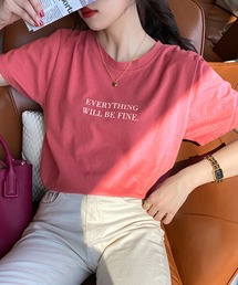 【ドラマ衣装提供】レディース カジュアルロゴ入り半袖Tシャツ