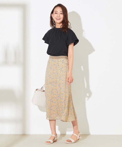 ANY SIS（エニィスィス）の「【NAIL HOLICコラボ】スタンドネック Tシャツ（Tシャツ/カットソー・レディース・ホワイト系/ブラック系/ベージュ系/ライラック系/オレンジ系/パイングリーン系・0）」の13枚目の写真