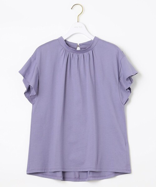 ANY SIS（エニィスィス）の「【NAIL HOLICコラボ】スタンドネック Tシャツ（Tシャツ/カットソー・レディース・ホワイト系/ブラック系/ベージュ系/ライラック系/オレンジ系/パイングリーン系・0）」の15枚目の写真