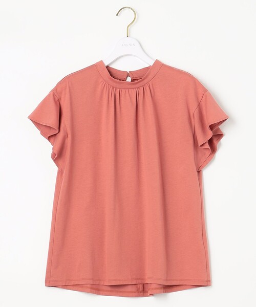 ANY SIS（エニィスィス）の「【NAIL HOLICコラボ】スタンドネック Tシャツ（Tシャツ/カットソー・レディース・ホワイト系/ブラック系/ベージュ系/ライラック系/オレンジ系/パイングリーン系・0）」の16枚目の写真