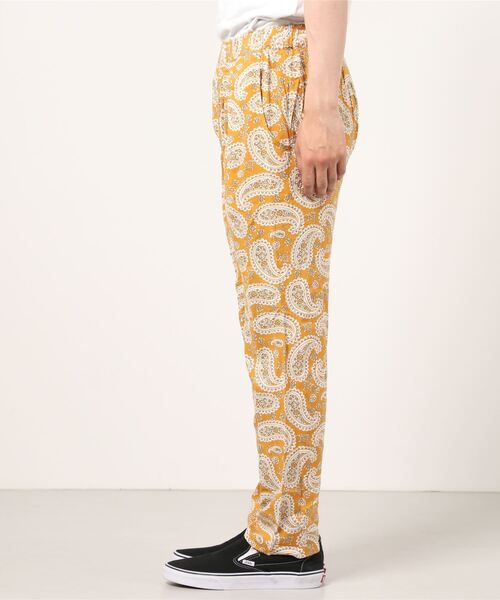 SUNNY SPORTS(サニースポーツ)の「SUNNY SPORTS / サニースポーツ 2PARTS PAISLEY TUCK PANTS(スラックス・メンズ・ブラック/マスタード・LARGE/MEDIUM)」の3枚目の写真