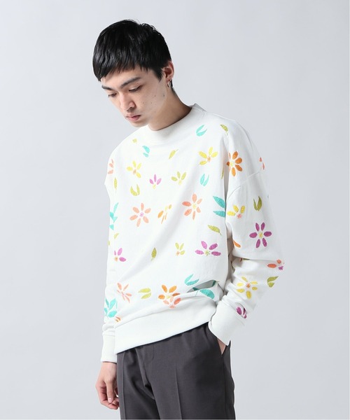 niche.　ニッチ　刺繍スウェット　ひまわり　ブラック　黒　古着 niche. ニッチ 刺繍スウェット ひまわり ブラック 黒 古着