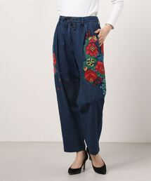 BOHEMIANS | BOHEMIANS/ボヘミアンズ　DENIM GARDEN PATCH BIRD RELAX TUCK PANTS(デニムパンツ)