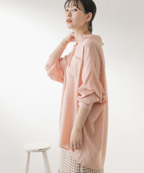 F by ROSSO(エフバイロッソ)の「F by ROSSO リネン混オーバーシャツ(シャツ/ブラウス・レディース・カーキ/イエロー/ベージュ/ピンク/オフホワイト・FREE)」の16枚目の写真