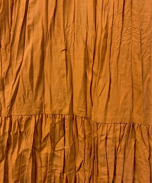 ANGIE（アンジー）の「コットンリネンワッシャーロングキャミワンピース（ワンピース・レディース・ブラック/ナチュラル/グリーン系その他/ライトベージュ/キャメル・FREE）」の17枚目の写真