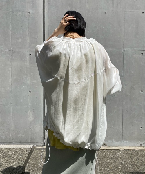 DouDou（ドゥドゥ）の「ボリュームライトジップブルゾン（その他アウター・レディース・オフホワイト/ブラウン/ブラック・FREE）」の19枚目の写真