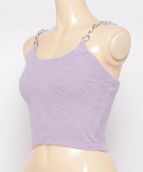 MANGROVE(マングローブ)の「チェーンストラップキャミソール(キャミソール・レディース・ホワイト/ブラック/パープル/ブルー・FREE)」の7枚目の写真