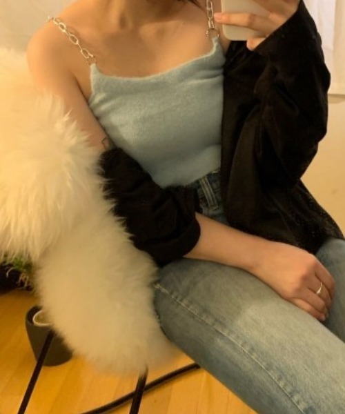 MANGROVE(マングローブ)の「チェーンストラップキャミソール(キャミソール・レディース・ホワイト/ブラック/パープル/ブルー・FREE)」の19枚目の写真