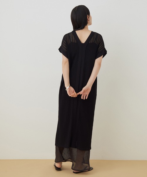 ADAM ET ROPE'（アダムエロペ）の「柄編みニット2WAYワンピース（ワンピース・レディース・ブラック/キナリ/ミント・FREE）」の15枚目の写真