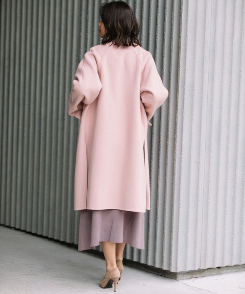 Munich（ミューニック）の「スーパー100ダブルクロスサイドスリットコート（その他アウター・レディース・ブラック/ベージュ/ピンク/モカ・S/XS）」の18枚目の写真