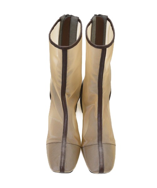 sango（sango）の「センターパイピングシアーバックファスナーショートブーツ（ブーツ・レディース・グレイッシュベージュ/ブラック/ダークブラウン/アイボリー・L/LL/3L/SS/S/M）」の12枚目の写真