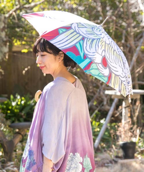 カヤ（カヤ）の「【カヤ】和の赴き傘 一輪の花日傘 晴雨兼用（長傘・レディース・その他1/その他2/その他3/その他4・FREE）」の2枚目の写真