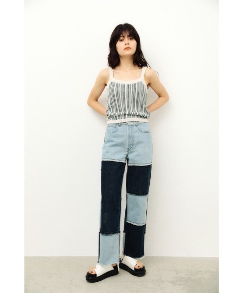 LAGUA GEM（ラグアジェム）の「MULTI STRIPE KNIT CAMI（キャミソール・レディース・ブラウン系その他2/ホワイト系その他2・FREE）」の10枚目の写真