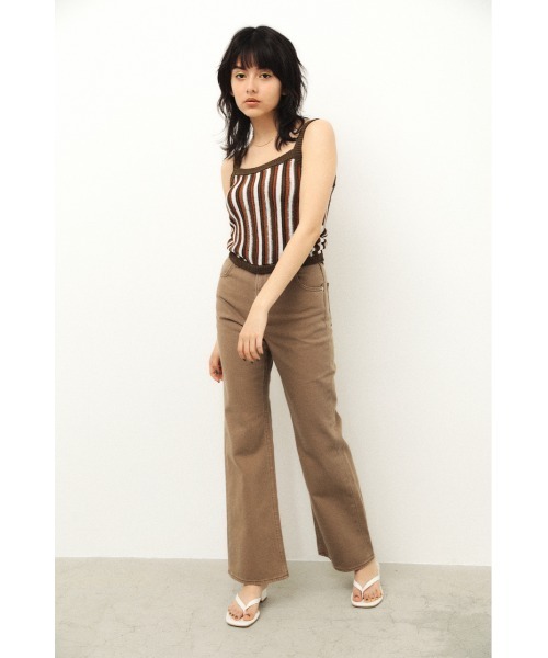 LAGUA GEM（ラグアジェム）の「MULTI STRIPE KNIT CAMI（キャミソール・レディース・ブラウン系その他2/ホワイト系その他2・FREE）」の13枚目の写真