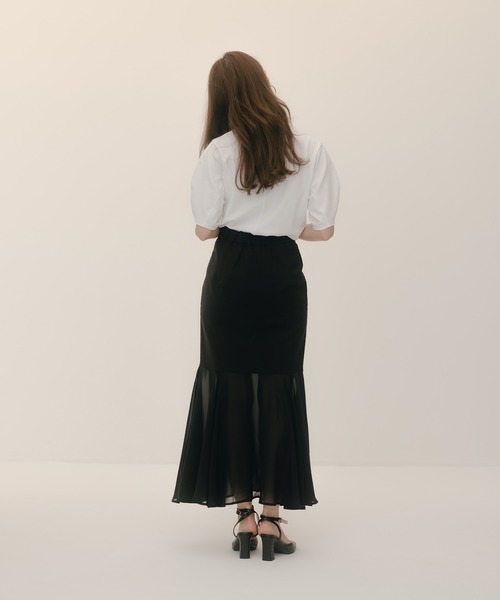 RANDEBOO（ランデブー）の「Minimal puff tee（Tシャツ/カットソー・レディース・ホワイト/ブルー・FREE）」の5枚目の写真