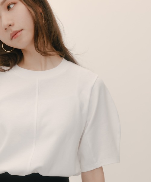 RANDEBOO（ランデブー）の「Minimal puff tee（Tシャツ/カットソー・レディース・ホワイト/ブルー・FREE）」の13枚目の写真