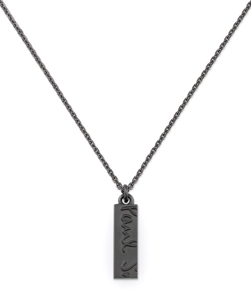 Paul Smith(ポールスミス)の「"Carving Logo" ネックレス / 210922 210(ネックレス・メンズ・シルバー/ブラック・FREE)」の1枚目の写真