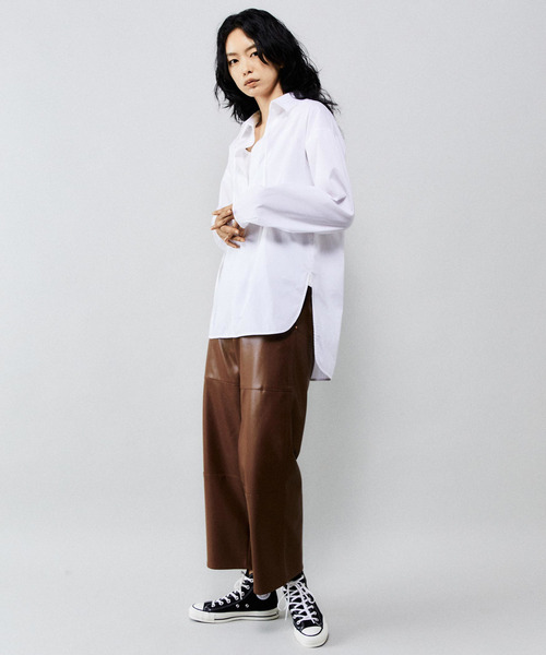 CONVERSE TOKYO(コンバーストウキョウ)の「スキッパーシャツブラウス(シャツ/ブラウス・レディース・イエロー/ホワイト・FREE)」の10枚目の写真