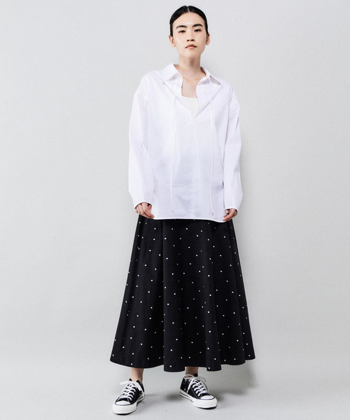 CONVERSE TOKYO(コンバーストウキョウ)の「スキッパーシャツブラウス(シャツ/ブラウス・レディース・イエロー/ホワイト・FREE)」の15枚目の写真