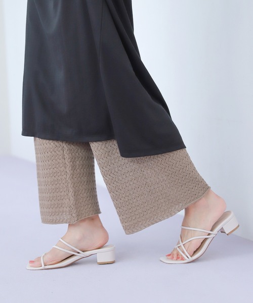 LAKOLE（ラコレ）の「12Gクロシェニットパンツ / 216075（その他パンツ・レディース・ブラック/ベージュ/ナチュラル/ダークオレンジ・SMALL/MEDIUM）」の3枚目の写真