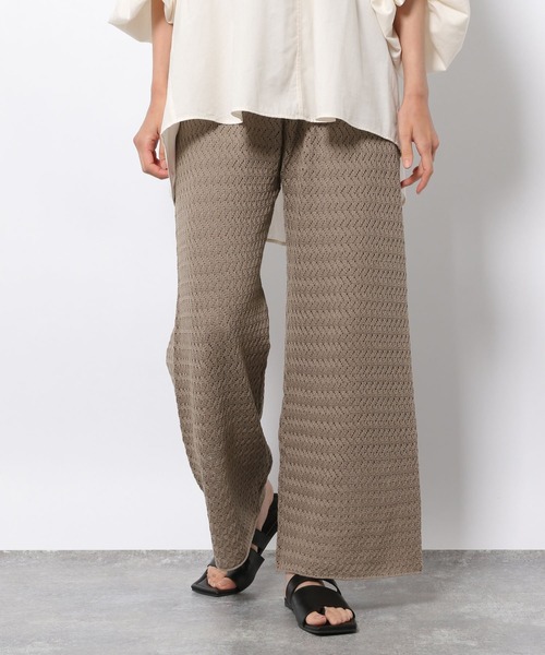 LAKOLE（ラコレ）の「12Gクロシェニットパンツ / 216075（その他パンツ・レディース・ブラック/ベージュ/ナチュラル/ダークオレンジ・SMALL/MEDIUM）」の15枚目の写真
