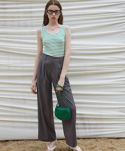 Fano Studios（ファノ ストゥディオズ）の「【Fano Studios】double waist casual trousers FX21K089（スラックス・レディース・グレー・S/M/L）」の11枚目の写真