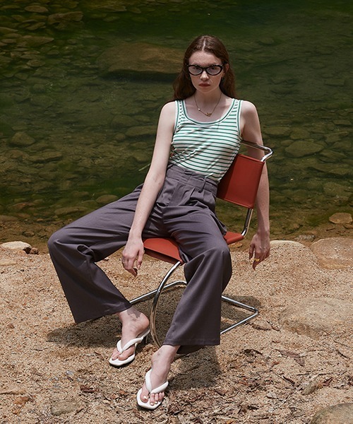 Fano Studios（ファノ ストゥディオズ）の「【Fano Studios】double waist casual trousers FX21K089（スラックス・レディース・グレー・S/M/L）」の13枚目の写真