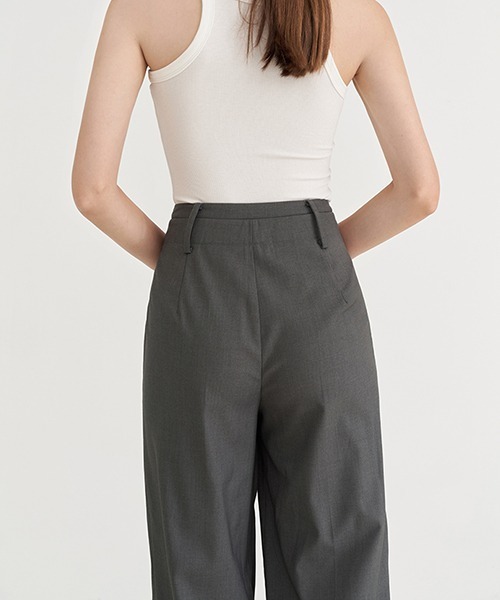 Fano Studios（ファノ ストゥディオズ）の「【Fano Studios】double waist casual trousers FX21K089（スラックス・レディース・グレー・S/M/L）」の4枚目の写真