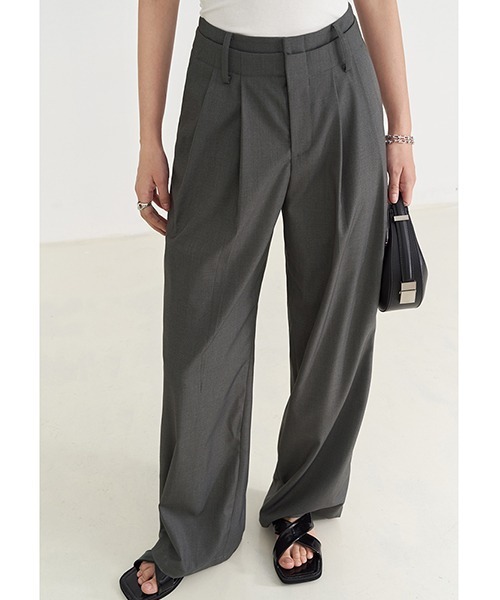 Fano Studios（ファノ ストゥディオズ）の「【Fano Studios】double waist casual trousers FX21K089（スラックス・レディース・グレー・S/M/L）」の8枚目の写真