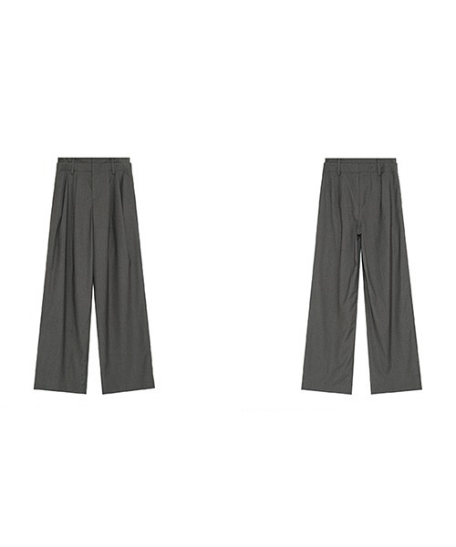Fano Studios（ファノ ストゥディオズ）の「【Fano Studios】double waist casual trousers FX21K089（スラックス・レディース・グレー・S/M/L）」の15枚目の写真