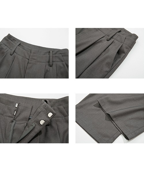Fano Studios（ファノ ストゥディオズ）の「【Fano Studios】double waist casual trousers FX21K089（スラックス・レディース・グレー・S/M/L）」の16枚目の写真