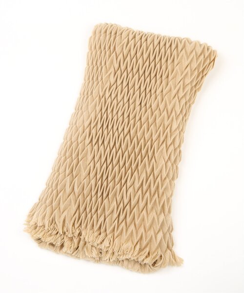 frames RAY CASSIN（フレームスレイカズン）の「プリーツストール（ストール/ショール・レディース・ベージュ/杢グレー/ネイビー・FREE）」の6枚目の写真