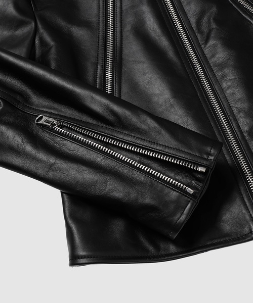 MM6 Maison Margiela（ｴﾑｴﾑｼｯｸｽ ﾒｿﾞﾝ ﾏﾙｼﾞｪﾗ）の「SPORTSJACKET（ライダースジャケット・レディース・ブラック・38）」の2枚目の写真