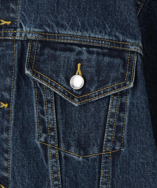 EDITION(エディション)の「12.5oz ORGANIC DENIM オーガニックウォッシュドデニムジャケット(その他アウター・レディース・ブルー・FREE)」の5枚目の写真