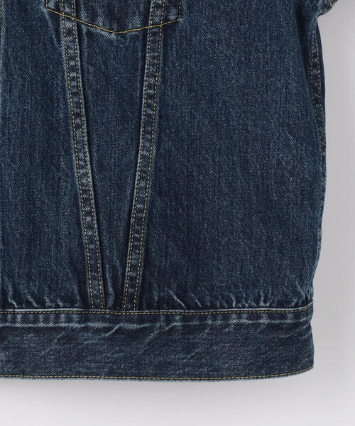 EDITION(エディション)の「12.5oz ORGANIC DENIM オーガニックウォッシュドデニムジャケット(その他アウター・レディース・ブルー・FREE)」の4枚目の写真