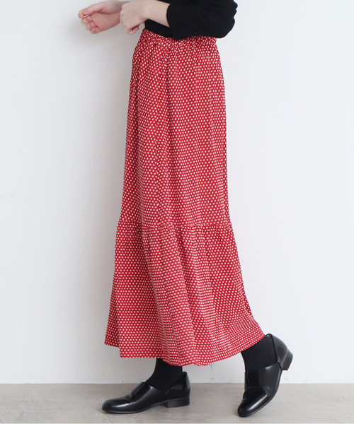 CHILD WOMAN（チャイルドウーマン）の「風通JAQ DOT スカート（スカート・レディース・ブラック/レッド・FREE）」の3枚目の写真