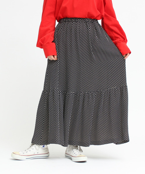 CHILD WOMAN（チャイルドウーマン）の「風通JAQ DOT スカート（スカート・レディース・ブラック/レッド・FREE）」の8枚目の写真