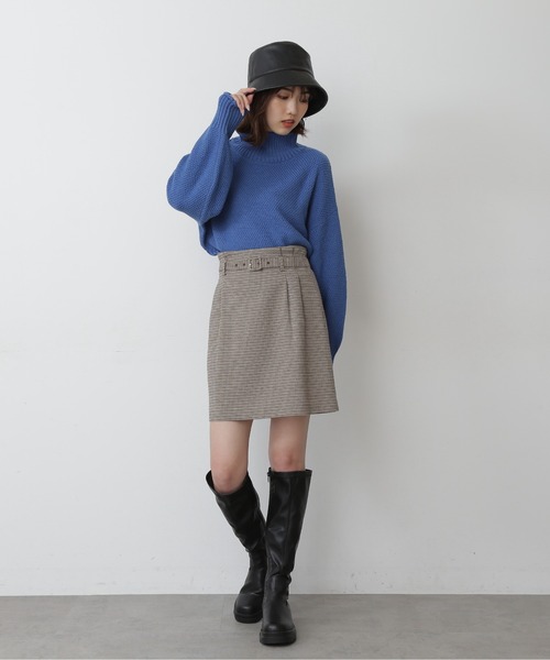 FREE'S MART（フリーズマート）の「【Sシリーズ対応】◆チェックベルト付ミニスカート（スカート・レディース・ブラウン系その他/ベージュ系その他・SMALL/MEDIUM）」の5枚目の写真