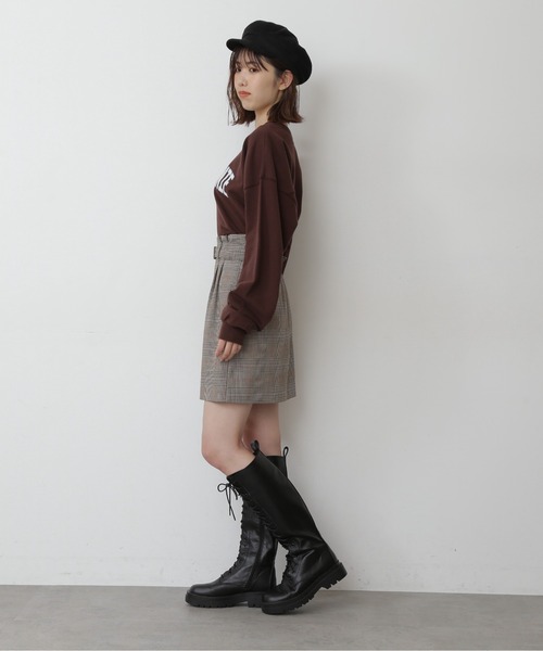 FREE'S MART（フリーズマート）の「【Sシリーズ対応】◆チェックベルト付ミニスカート（スカート・レディース・ブラウン系その他/ベージュ系その他・SMALL/MEDIUM）」の8枚目の写真