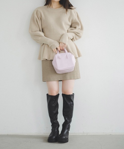 FREE'S MART（フリーズマート）の「【Sシリーズ対応】◆チェックベルト付ミニスカート（スカート・レディース・ブラウン系その他/ベージュ系その他・SMALL/MEDIUM）」の4枚目の写真