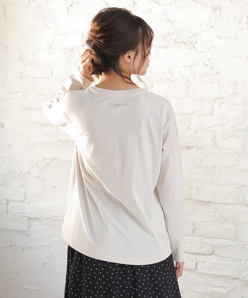 Honeys（ハニーズ）の「フォトプリントＴシャツ（Tシャツ/カットソー・レディース・ブラック/ピンク系その他/ホワイト/グリーン系その他/グレイッシュベージュ・L/M/S/LL）」の13枚目の写真