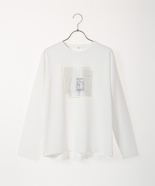 Honeys（ハニーズ）の「フォトプリントＴシャツ（Tシャツ/カットソー・レディース・ブラック/ピンク系その他/ホワイト/グリーン系その他/グレイッシュベージュ・L/M/S/LL）」の11枚目の写真